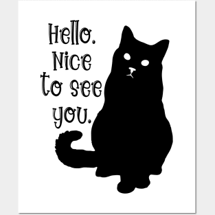 Black Cat Welcome Posters and Art